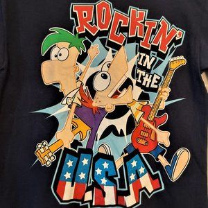 Phineas and Ferb T-Shirt - Rocking in the USA
